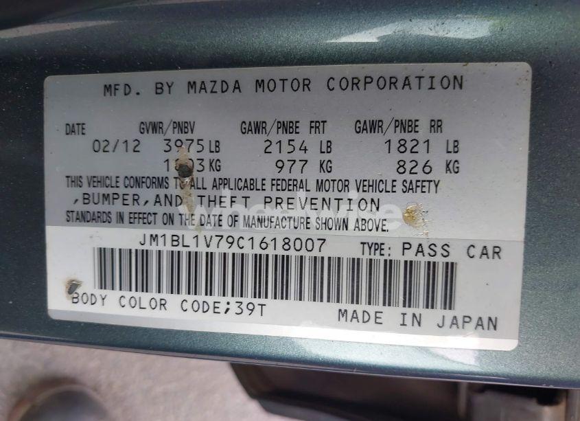 Photo 9 of 2012 Mazda Mazda3 I TOURING (VIN JM1BL1V79C1618007)