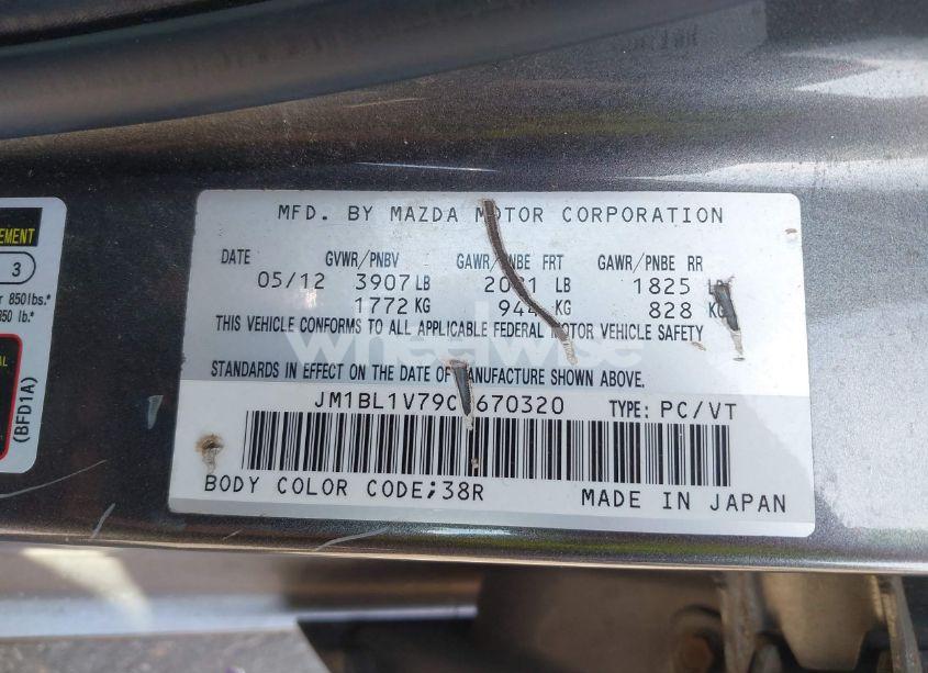 Photo 9 of 2012 Mazda Mazda3 I TOURING (VIN JM1BL1V79C1670320)