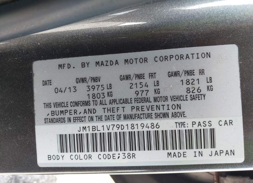 Photo 9 of 2013 Mazda Mazda3 I TOURING (VIN JM1BL1V79D1819486)