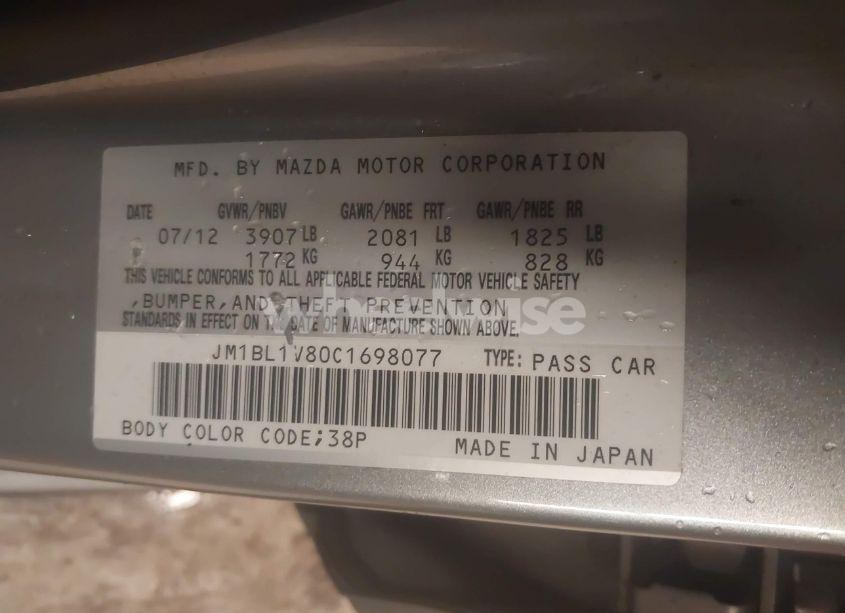 Photo 9 of 2012 Mazda Mazda3 I TOURING (VIN JM1BL1V80C1698077)