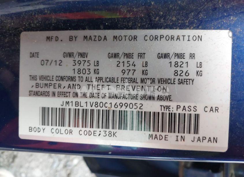 Photo 9 of 2012 Mazda Mazda3 I TOURING (VIN JM1BL1V80C1699052)