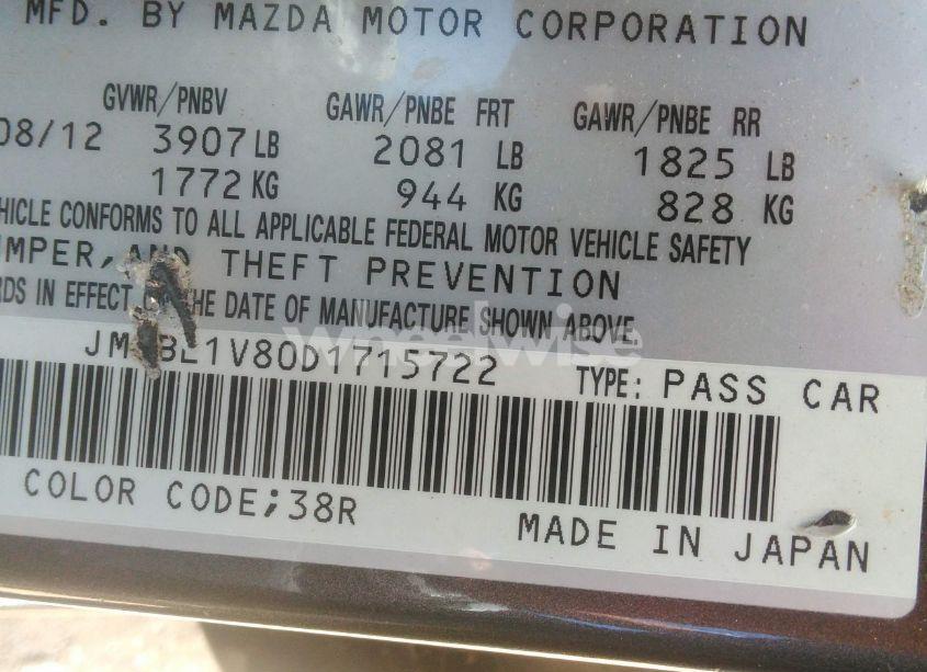 Photo 9 of 2013 Mazda Mazda3 I TOURING (VIN JM1BL1V80D1715722)