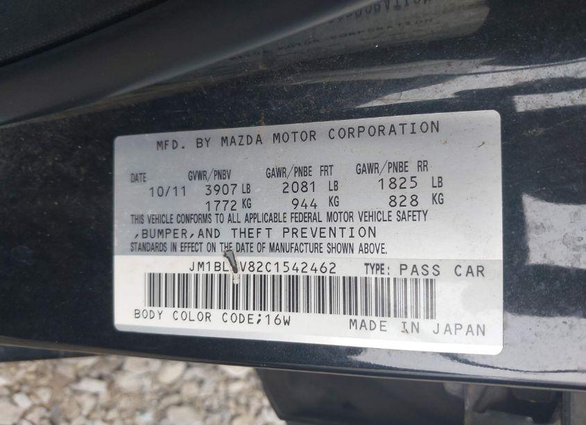 Photo 9 of 2012 Mazda Mazda3 I TOURING (VIN JM1BL1V82C1542462)