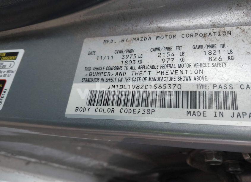 Photo 9 of 2012 Mazda Mazda3 I TOURING (VIN JM1BL1V82C1565370)