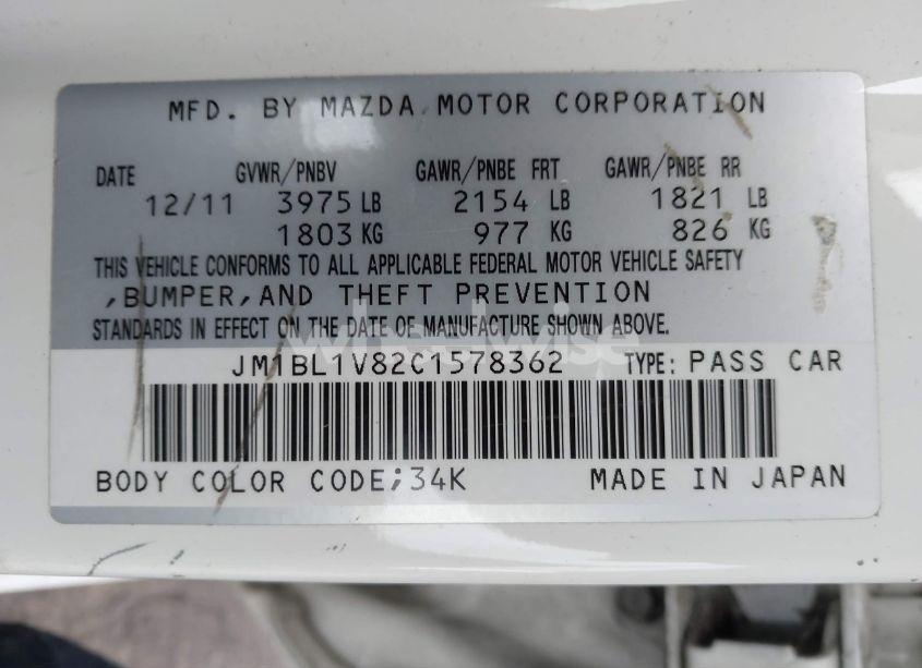 Photo 9 of 2012 Mazda Mazda3 I TOURING (VIN JM1BL1V82C1578362)
