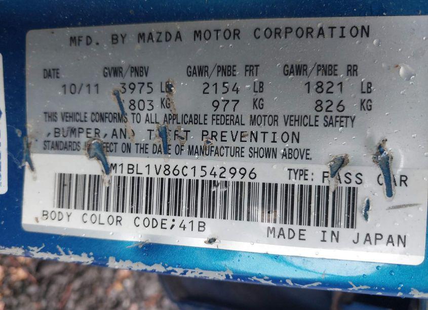 Photo 9 of 2012 Mazda Mazda3 I TOURING (VIN JM1BL1V86C1542996)