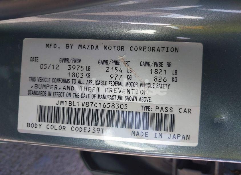 Photo 9 of 2012 Mazda Mazda3 I TOURING (VIN JM1BL1V87C1658305)