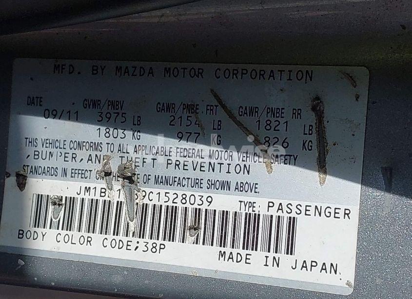 Photo 9 of 2012 Mazda Mazda3 I TOURING (VIN JM1BL1V89C1528039)