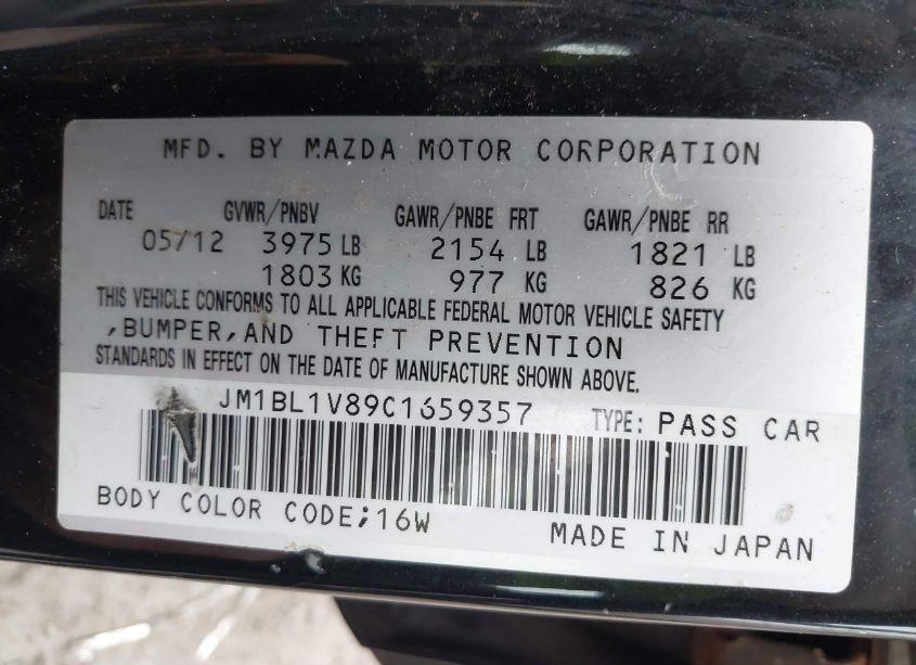 Photo 9 of 2012 Mazda Mazda3 I TOURING (VIN JM1BL1V89C1659357)