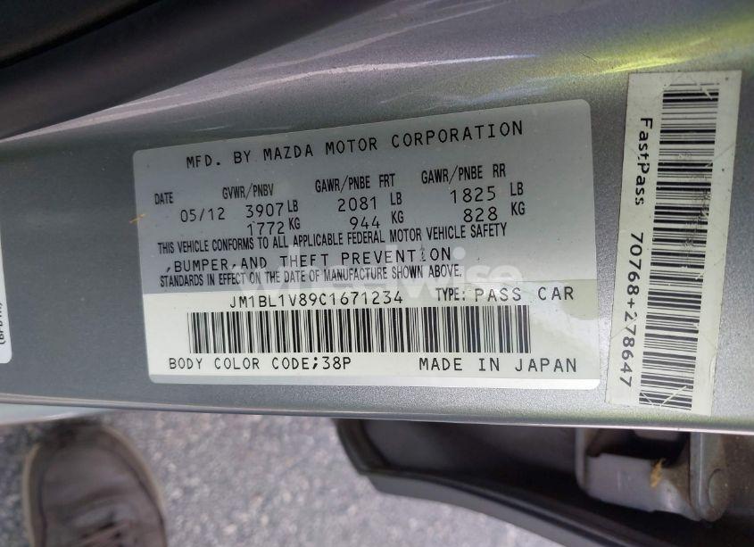 Photo 9 of 2012 Mazda Mazda3 I TOURING (VIN JM1BL1V89C1671234)