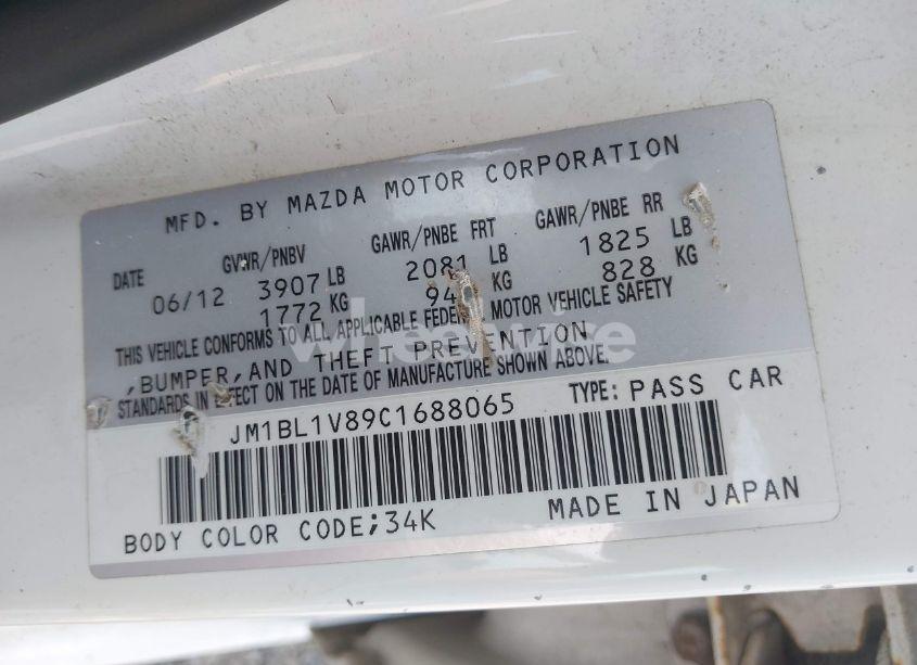 Photo 9 of 2012 Mazda Mazda3 I TOURING (VIN JM1BL1V89C1688065)