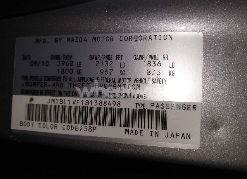 Photo 9 of 2011 Mazda Mazda3 I TOURING (VIN JM1BL1VF1B1388498)