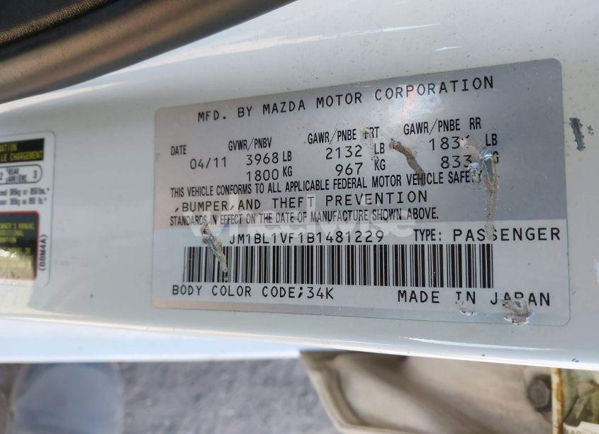 Photo 9 of 2011 Mazda Mazda3 I TOURING (VIN JM1BL1VF1B1481229)