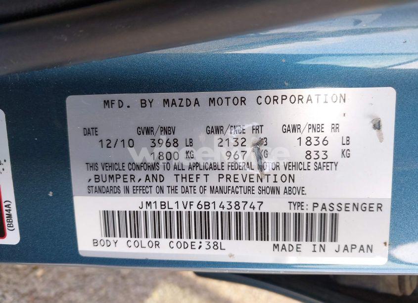 Photo 9 of 2011 Mazda Mazda3 I TOURING (VIN JM1BL1VF6B1438747)