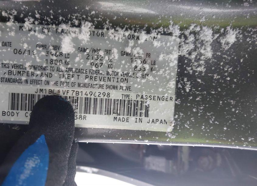 Photo 9 of 2011 Mazda Mazda3 I TOURING (VIN JM1BL1VF7B1496298)