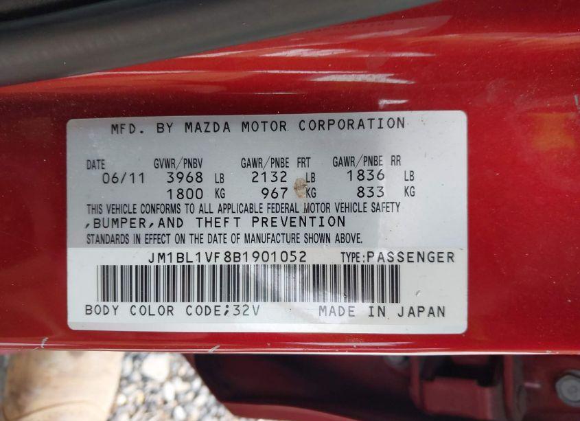 Photo 9 of 2011 Mazda Mazda3 I TOURING (VIN JM1BL1VF8B1901052)