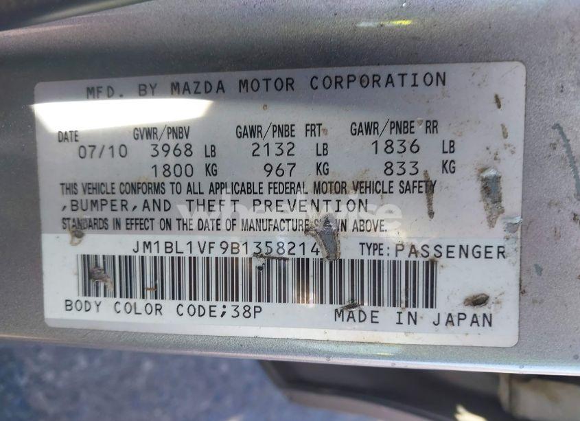 Photo 9 of 2011 Mazda Mazda3 I TOURING (VIN JM1BL1VF9B1358214)