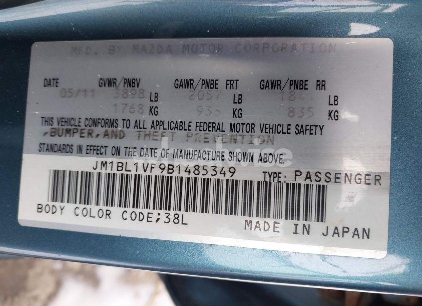 Photo 9 of 2011 Mazda Mazda3 I TOURING (VIN JM1BL1VF9B1485349)