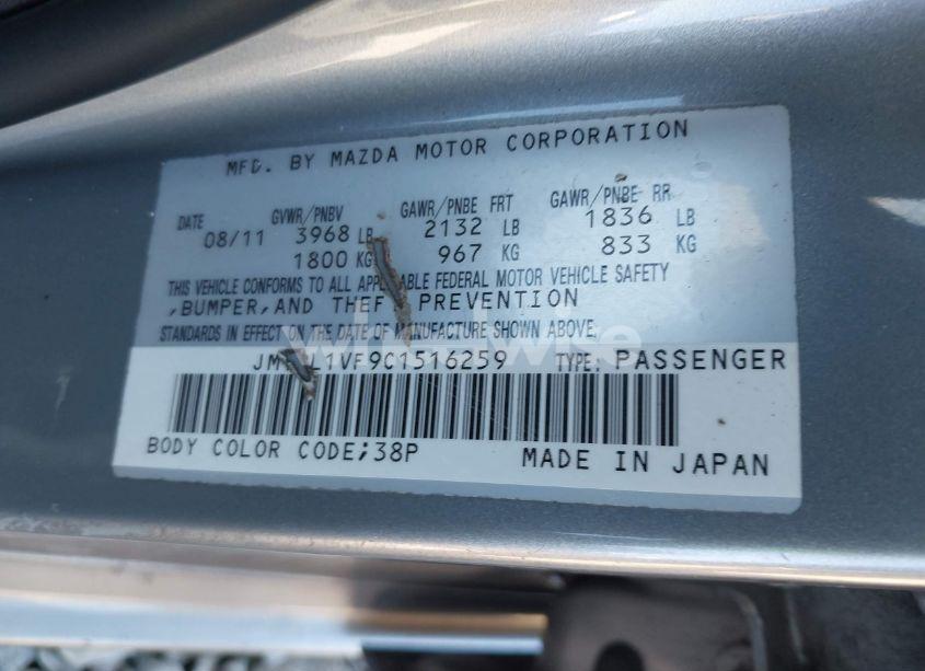 Photo 9 of 2012 Mazda Mazda3 I TOURING (VIN JM1BL1VF9C1516259)