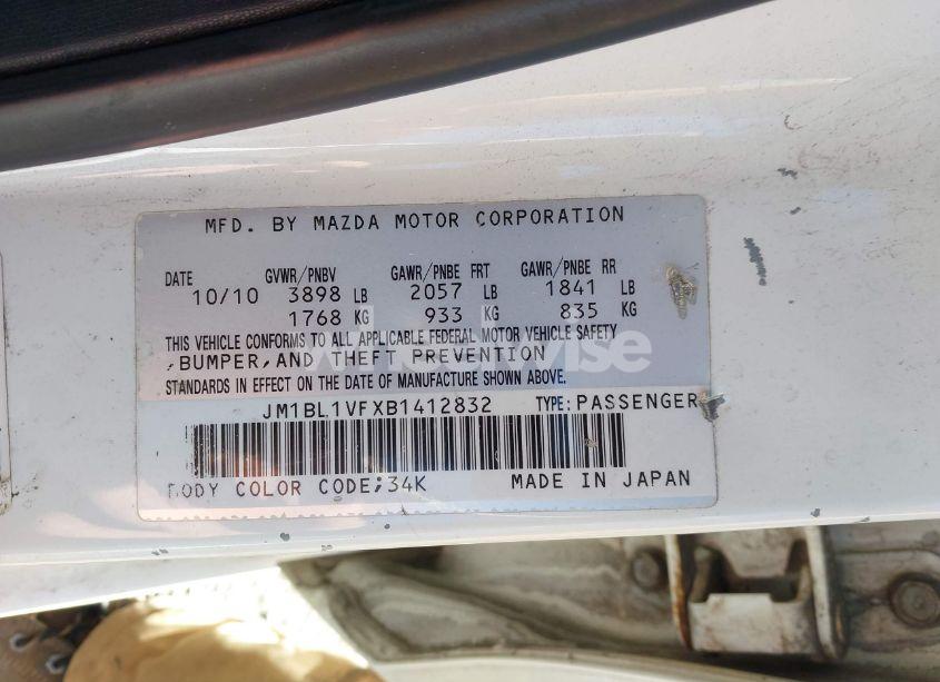 Photo 9 of 2011 Mazda Mazda3 I TOURING (VIN JM1BL1VFXB1412832)