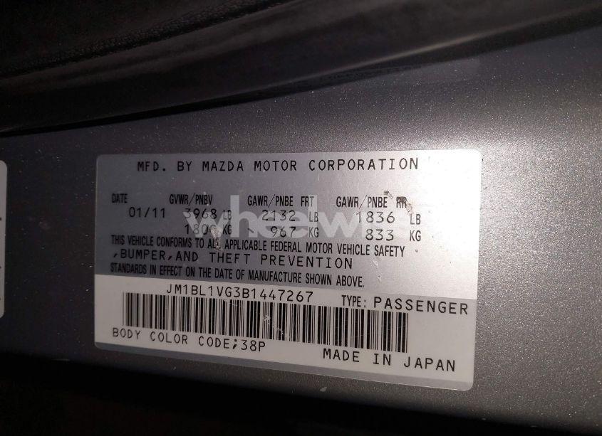 Photo 9 of 2011 Mazda Mazda3 I TOURING (VIN JM1BL1VG3B1447267)