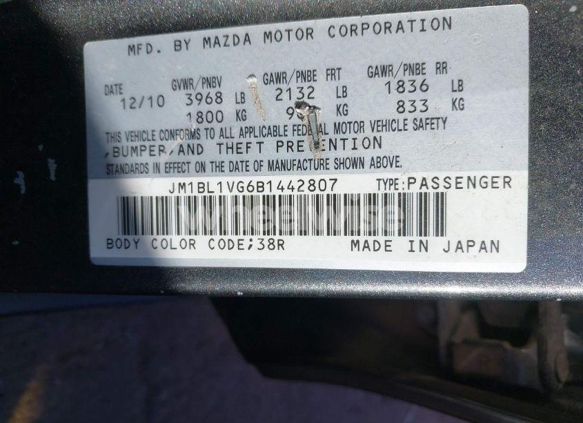 Photo 9 of 2011 Mazda Mazda3 I TOURING (VIN JM1BL1VG6B1442807)