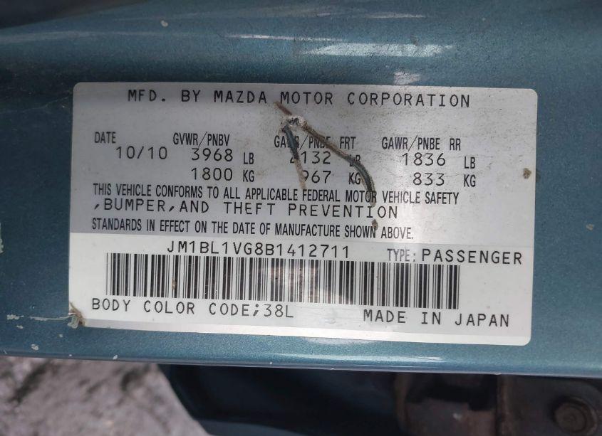 Photo 9 of 2011 Mazda Mazda3 I TOURING (VIN JM1BL1VG8B1412711)