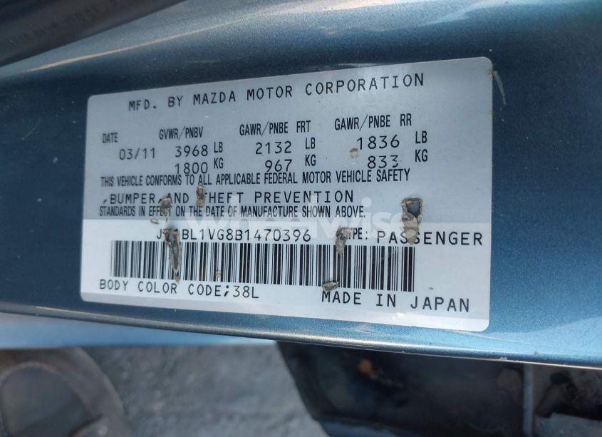 Photo 9 of 2011 Mazda Mazda3 I TOURING (VIN JM1BL1VG8B1470396)