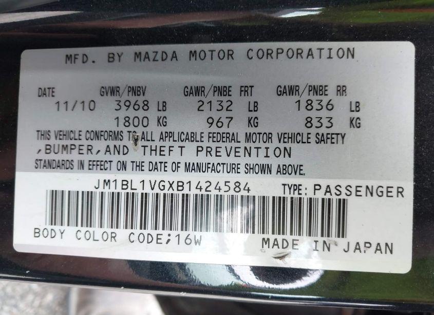 Photo 9 of 2011 Mazda Mazda3 I TOURING (VIN JM1BL1VGXB1424584)