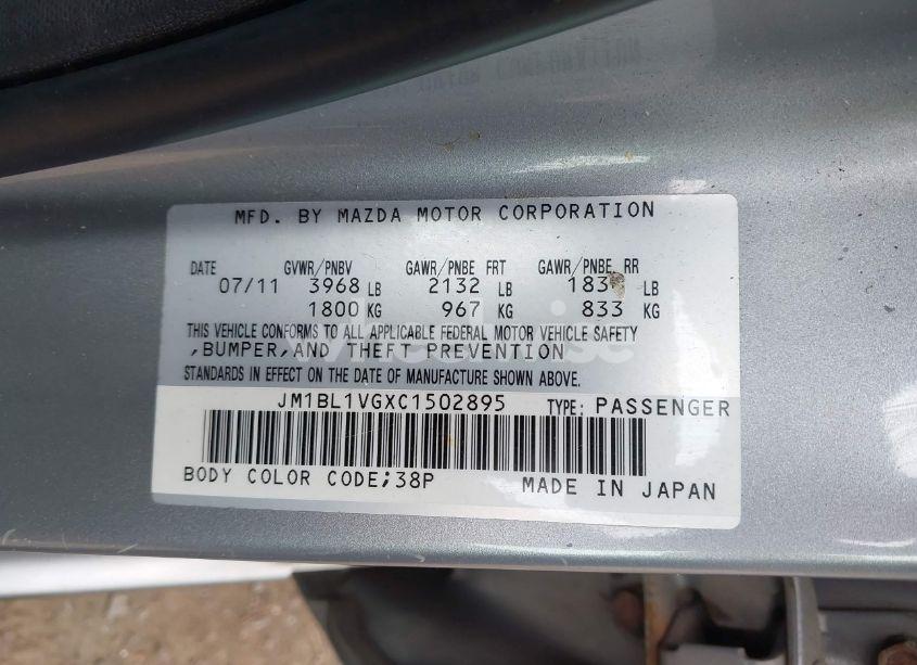 Photo 9 of 2012 Mazda Mazda3 I TOURING (VIN JM1BL1VGXC1502895)