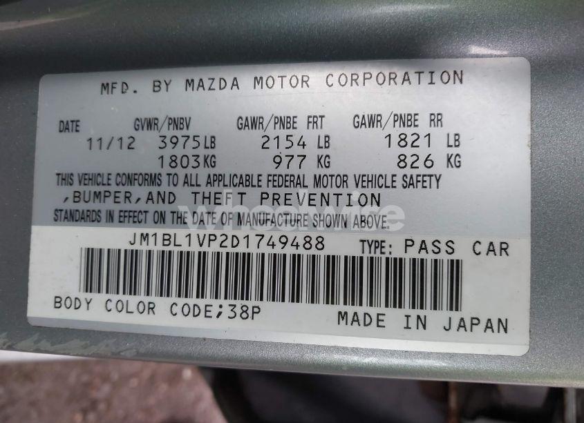 Photo 9 of 2013 Mazda Mazda3 I TOURING (VIN JM1BL1VP2D1749488)