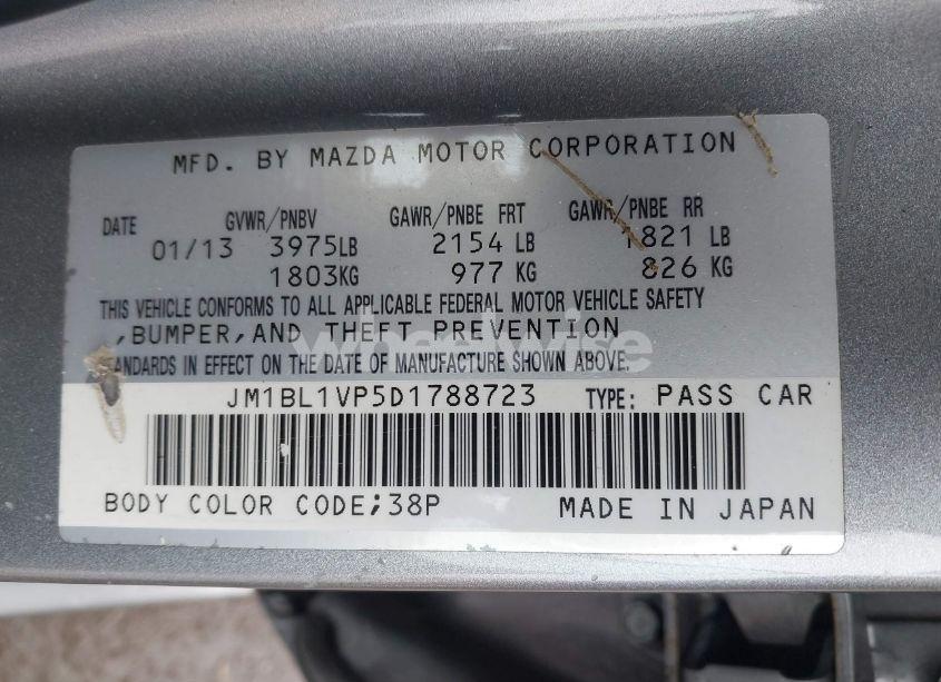 Photo 9 of 2013 Mazda Mazda3 I TOURING (VIN JM1BL1VP5D1788723)