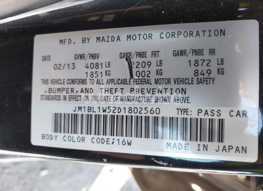 Photo 9 of 2013 Mazda Mazda3 S GRAND TOURING (VIN JM1BL1W52D1802560)