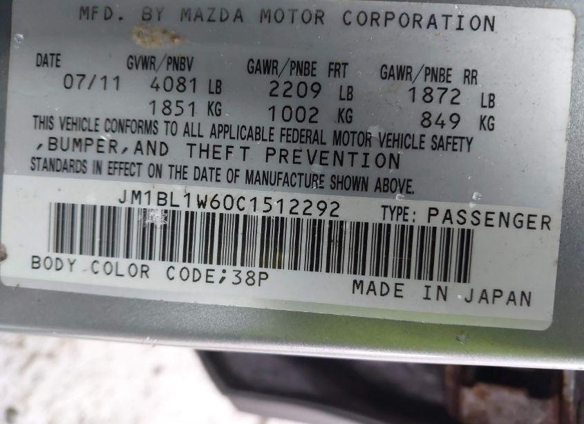 Photo 9 of 2012 Mazda Mazda3 S GRAND TOURING (VIN JM1BL1W60C1512292)