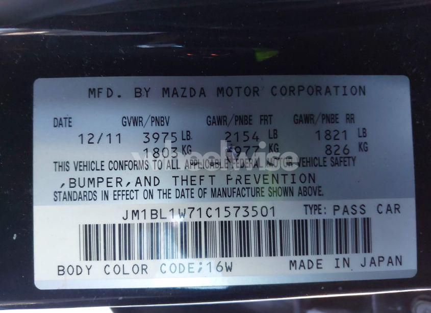 Photo 9 of 2012 Mazda Mazda3 I GRAND TOURING (VIN JM1BL1W71C1573501)