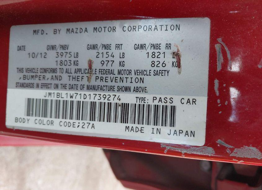 Photo 9 of 2013 Mazda Mazda3 I GRAND TOURING (VIN JM1BL1W71D1739274)