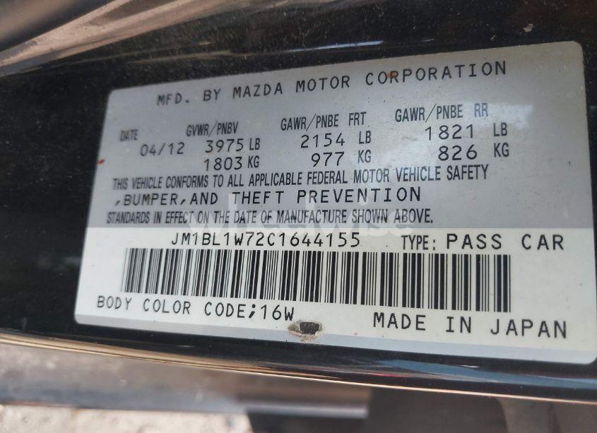 Photo 9 of 2012 Mazda Mazda3 I GRAND TOURING (VIN JM1BL1W72C1644155)