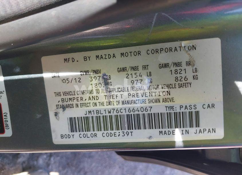 Photo 9 of 2012 Mazda Mazda3 I GRAND TOURING (VIN JM1BL1W76C1664067)