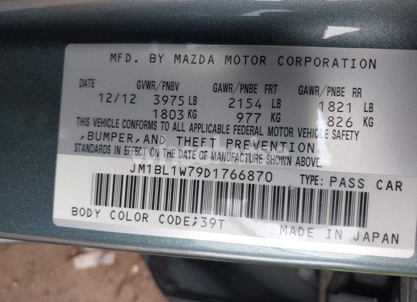 Photo 9 of 2013 Mazda Mazda3 I GRAND TOURING (VIN JM1BL1W79D1766870)