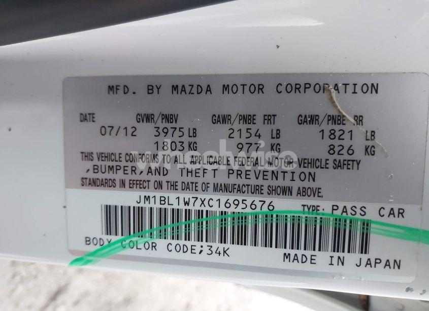 Photo 9 of 2012 Mazda Mazda3 I GRAND TOURING (VIN JM1BL1W7XC1695676)