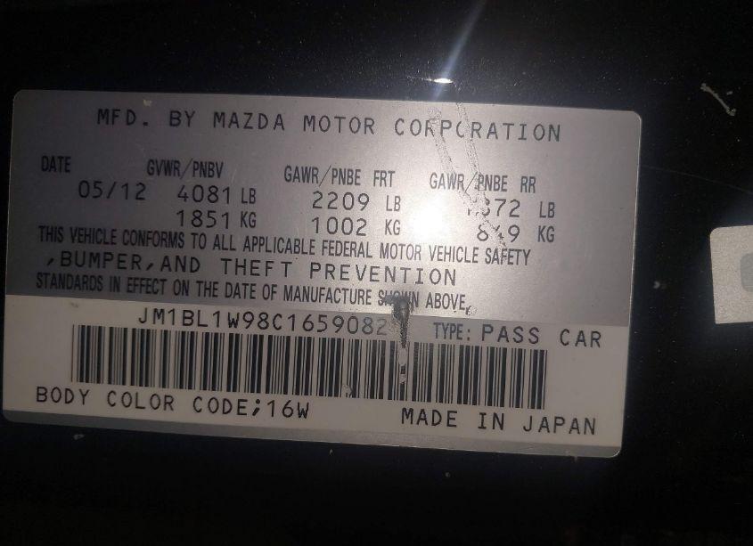 Photo 9 of 2012 Mazda Mazda3 S GRAND TOURING (VIN JM1BL1W98C1659082)
