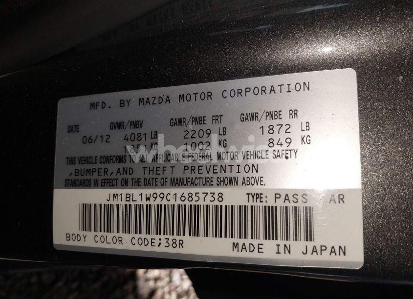 Photo 9 of 2012 Mazda Mazda3 S GRAND TOURING (VIN JM1BL1W99C1685738)