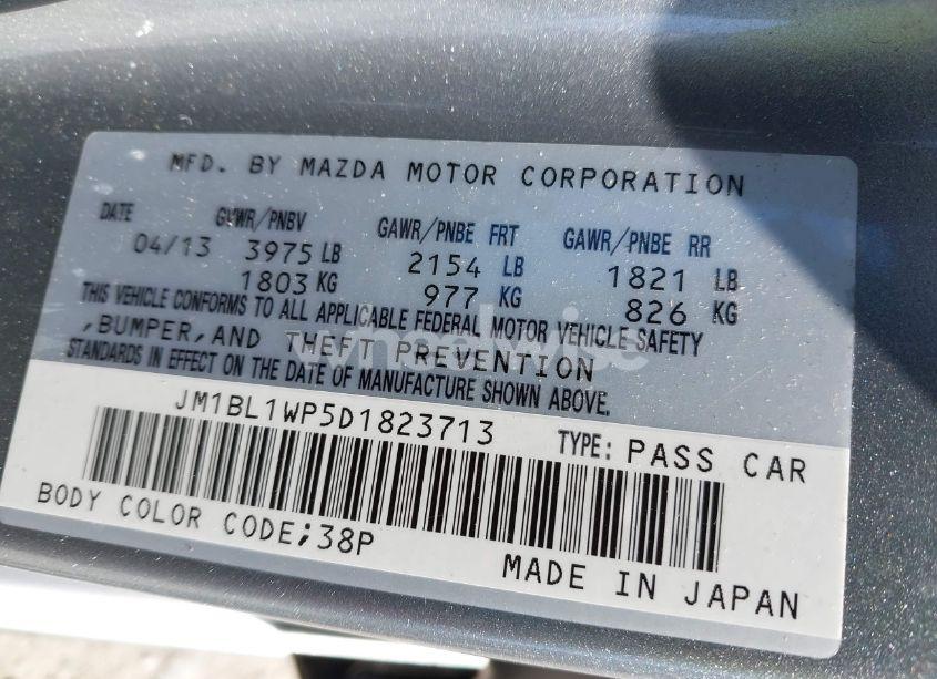 Photo 9 of 2013 Mazda Mazda3 I GRAND TOURING (VIN JM1BL1WP5D1823713)