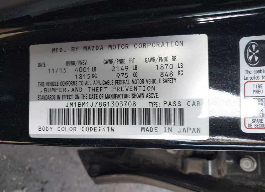 Photo 9 of 2016 Mazda Mazda3 I SPORT (VIN JM1BM1J78G1303708)