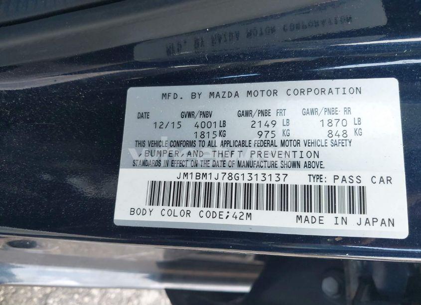 Photo 9 of 2016 Mazda Mazda3 I SPORT (VIN JM1BM1J78G1313137)