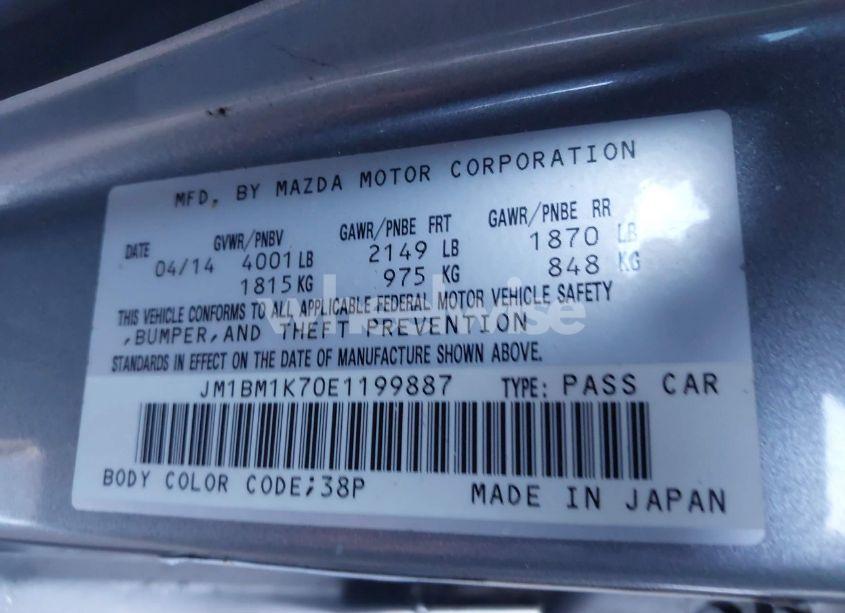 Photo 9 of 2014 Mazda Mazda3 I SPORT (VIN JM1BM1K70E1199887)