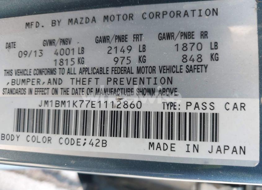 Photo 9 of 2014 Mazda Mazda3 I SPORT (VIN JM1BM1K77E1112860)