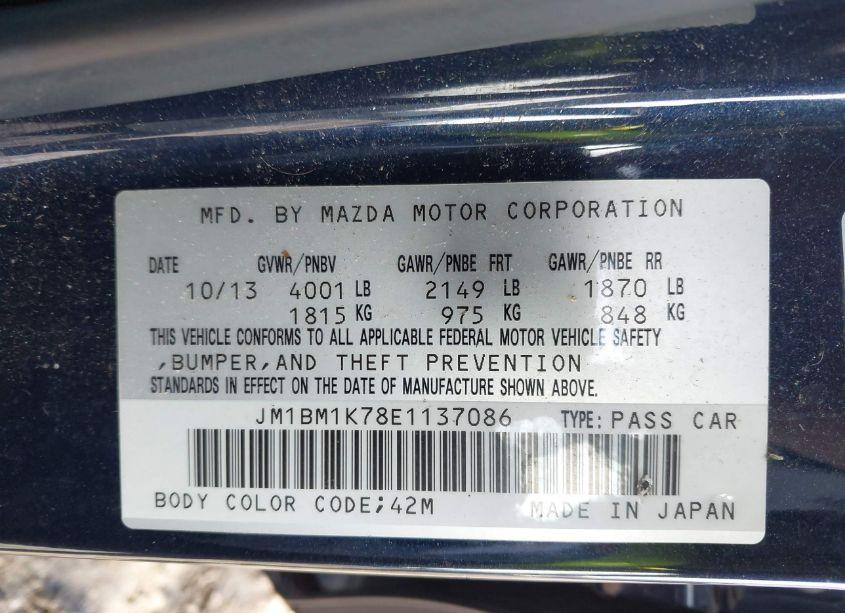 Photo 9 of 2014 Mazda Mazda3 I SPORT (VIN JM1BM1K78E1137086)