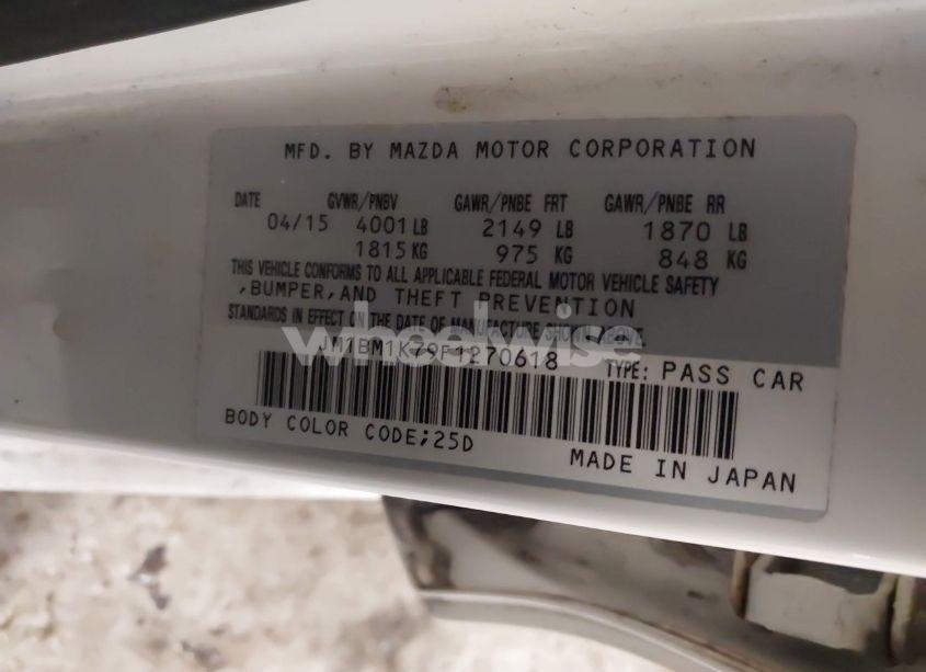 Photo 9 of 2015 Mazda Mazda3 I SPORT (VIN JM1BM1K79F1270618)