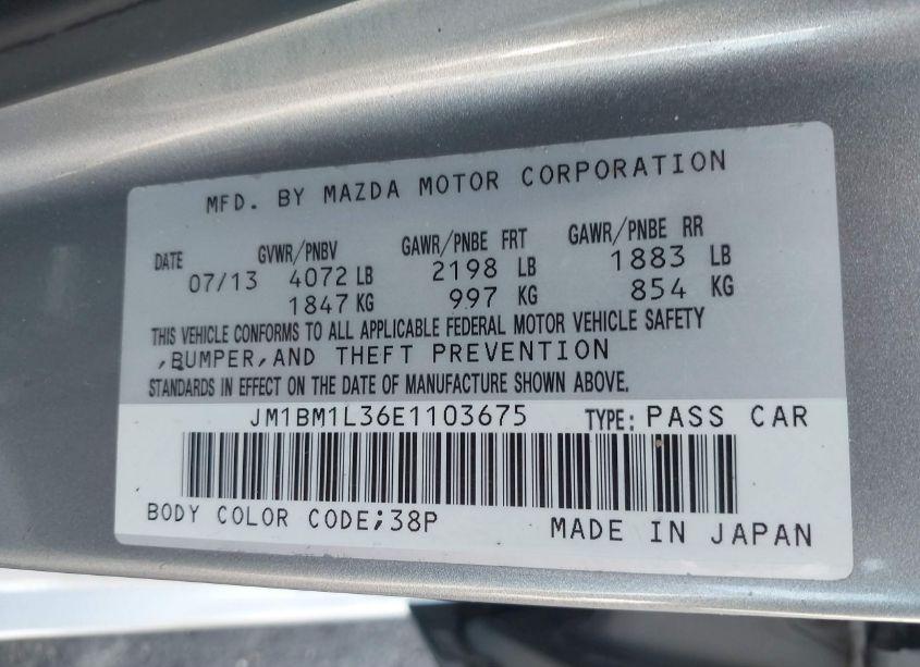 Photo 9 of 2014 Mazda Mazda3 S TOURING (VIN JM1BM1L36E1103675)